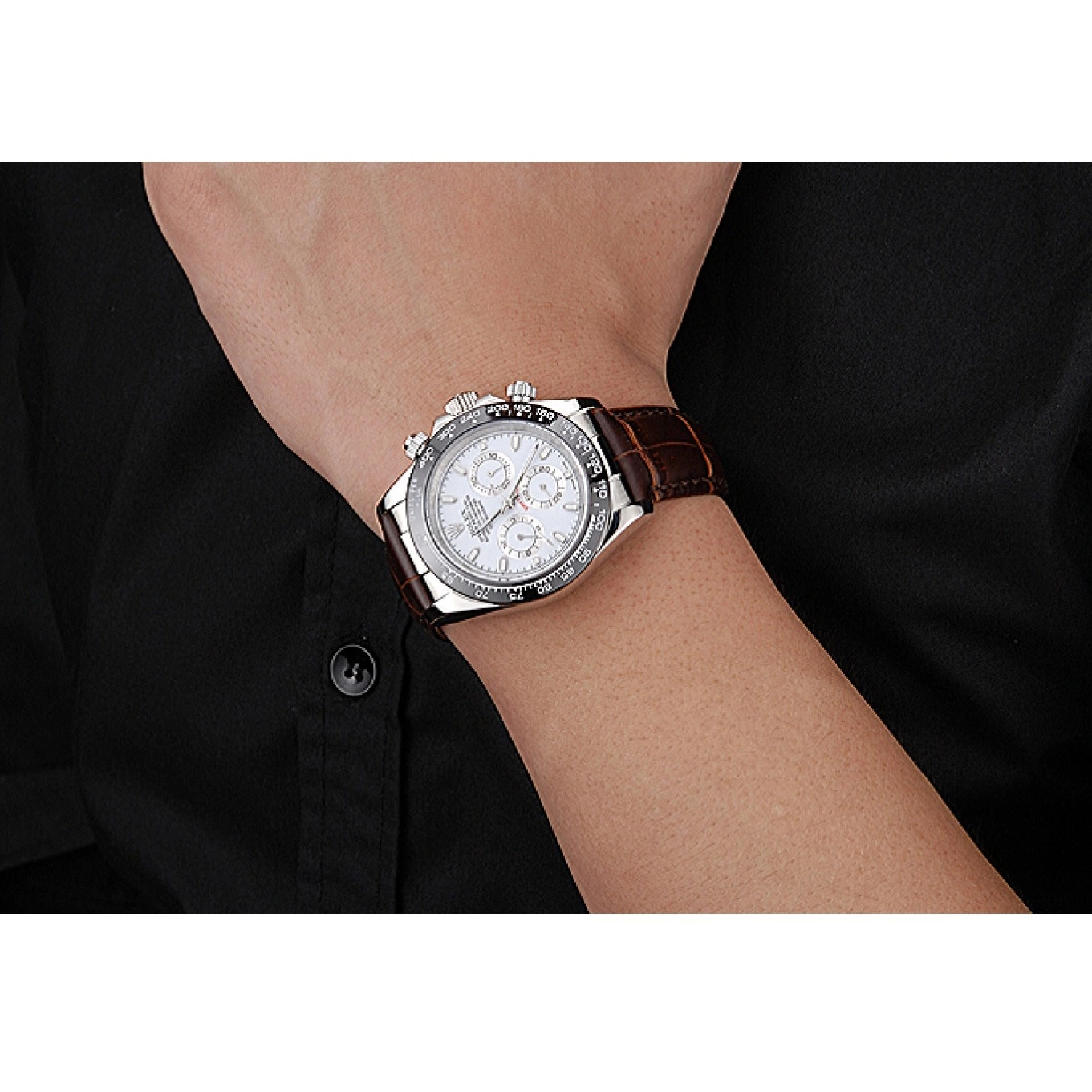 Best AAA Replica Sites Daytona Rolex Steel Bracelet Dial 622631 White Case Stainless Leather Cosmograph Brown 0821